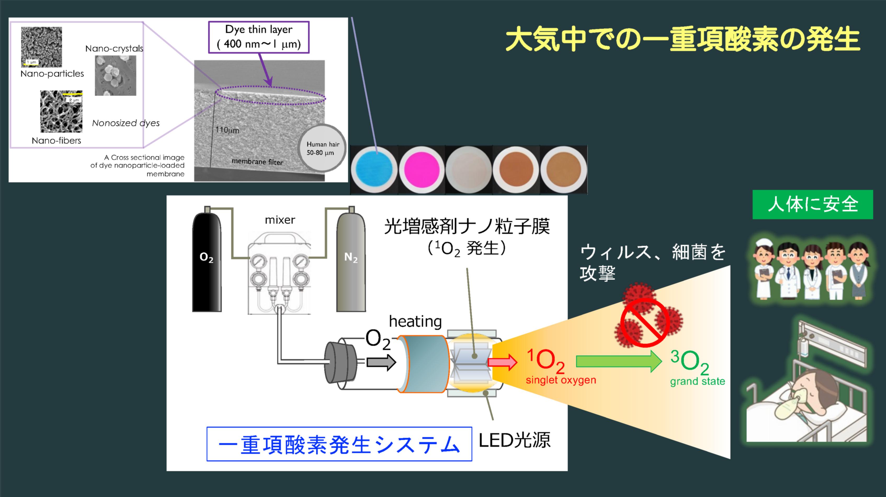 図３ 一重項酸素発生システム